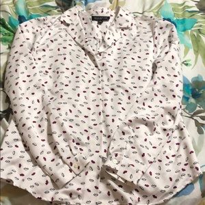 Jones New York Sz 10 Long Sleeve Button Up